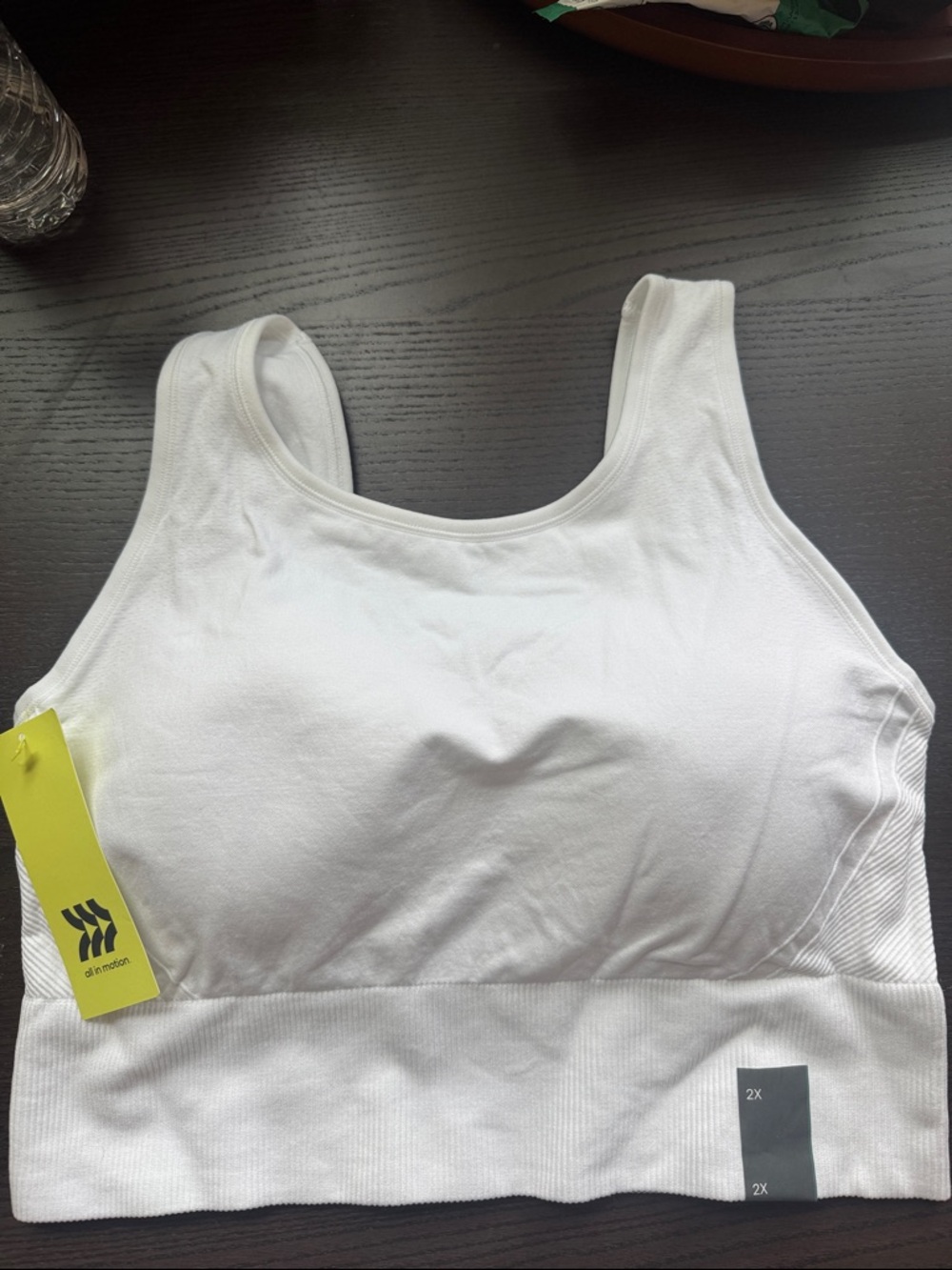 Women's White Seamless Sports Bra - 2X ( 2 pcs for $25)